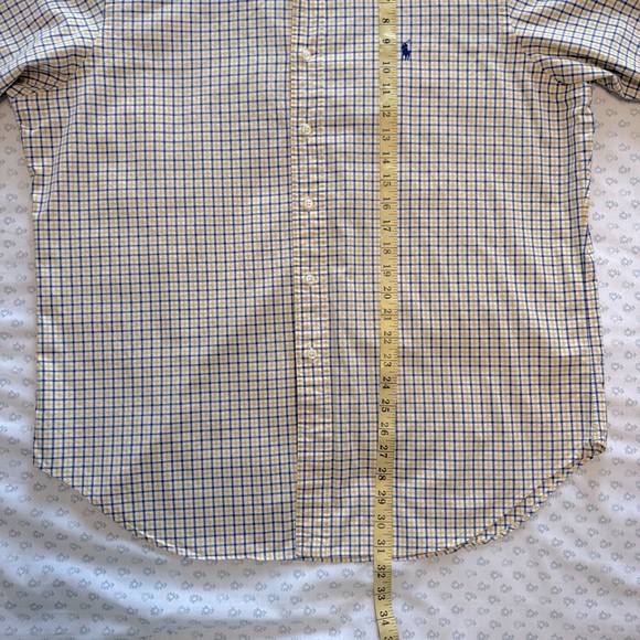 Polo by Ralph Lauren Yellow and Blue Classic Fit Button Down XL Shirt - Picture 3 of 6